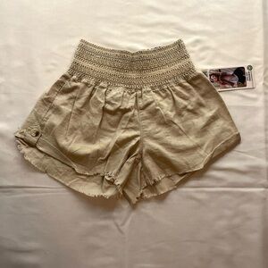 Tan high waisted summer shorts